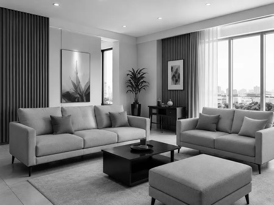 Interior design — furnished living space